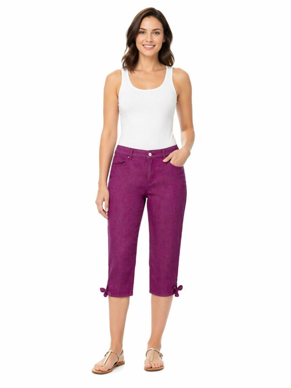 Chico’s GF Capri Jeans Size 1 (8) Perfect Stretch Slim Leg *